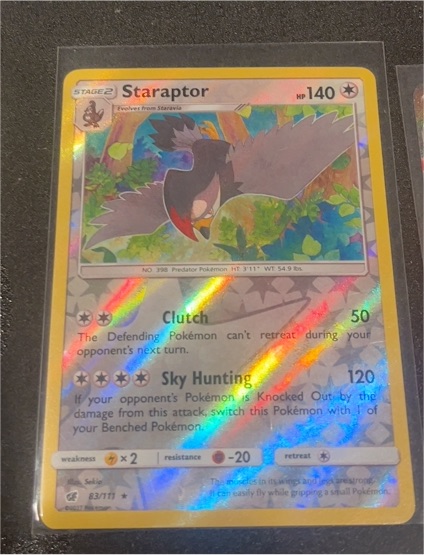 2017 Pokémon Crimson Invasion #83 Staraptor — front