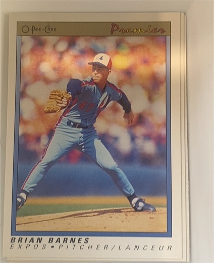 1991 O-Pee-Chee Premier #4 Brian Barnes — front