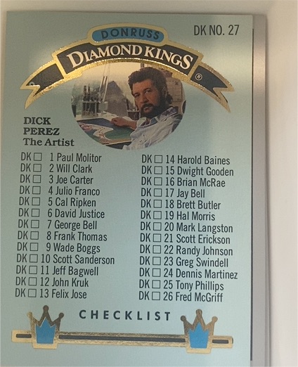 1992 Donruss Diamond Kings #DK-27 Dick Perez — front