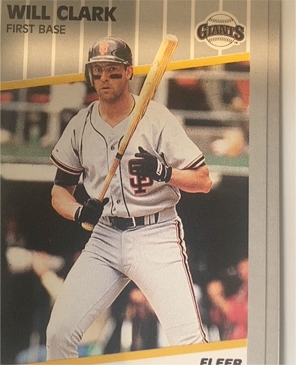 1989 Fleer #325 Will Clark — front