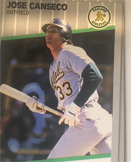 1989 Fleer #5 Jose Canseco — front