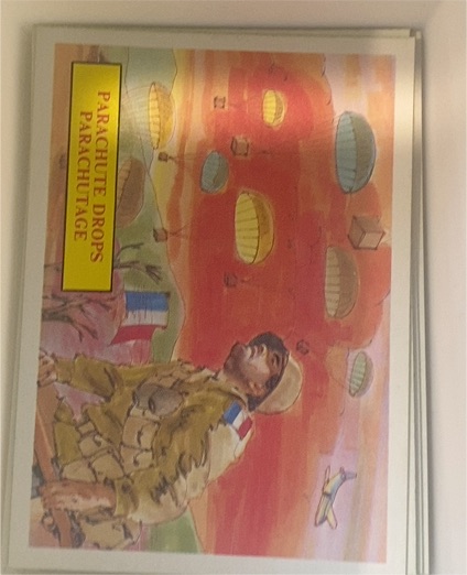 1988 Dart Flipcards Vietnam Facts Series I #10 Parachute Drops — front