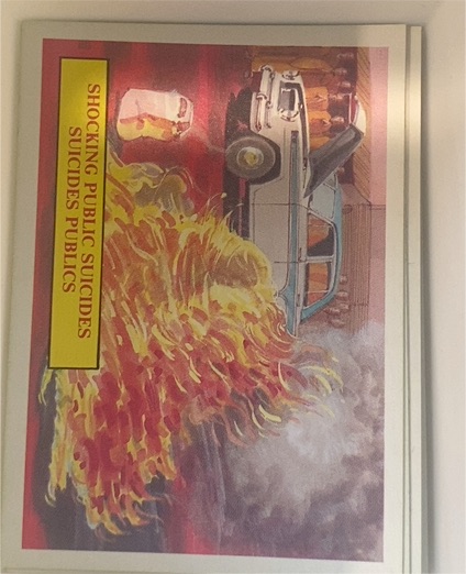 1988 Vietnam Fact Cards #17 Shocking Public Suicides — front