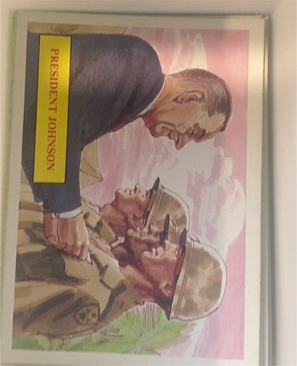Vietnam War Era Non-Sports Card Featuring President Johnson — front