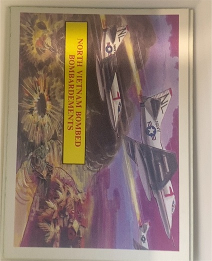 1988 Dart Flipcards Vietnam Facts Series I #24 North Vietnam Bombardments — front