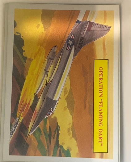 1988 Dart Flipcards Vietnam Facts Series I #27 Operation Flaming Dart — front