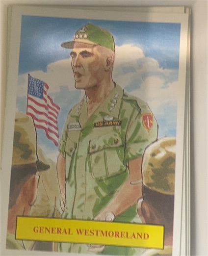 1988 Dart FlipCards Vietnam Fact Cards #30 General Westmoreland — front