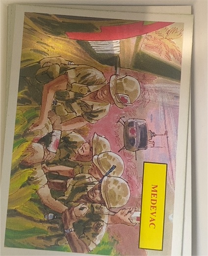 1988 Dart Flipcards Vietnam Facts Series I #32 Medevac — front