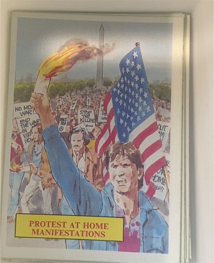 1988 Dart Vietnam Fact Cards #54 Protest At Home Manifestations — front