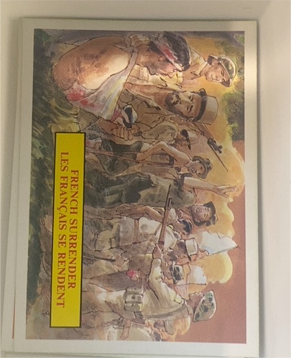 1988 Dart Flipcards Vietnam Facts Series I #12 French Surrender — front