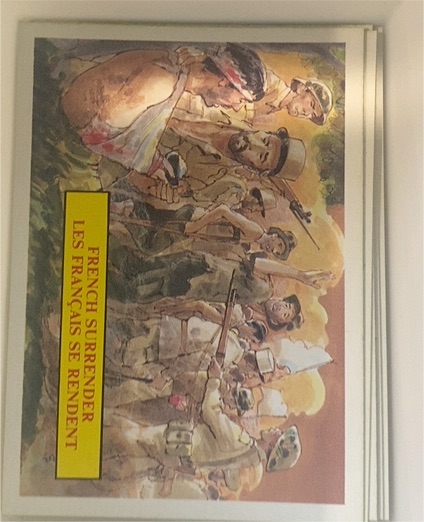 1988 Dart Flipcards Vietnam Facts Series I #12 French Surrender Les Francais Se Rendent — front
