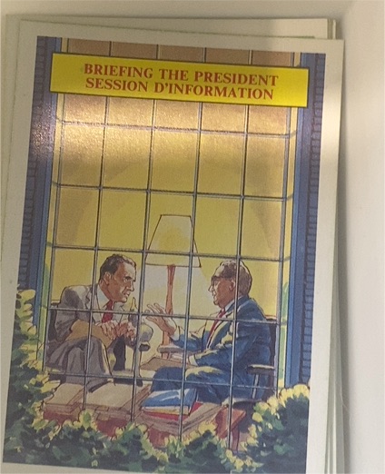 1988 Dart Vietnam Fact Cards #60 Briefing the President — front