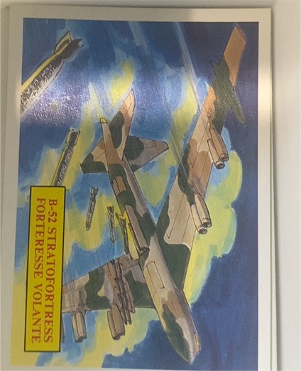 1988 Dart Flipcards Vietnam Facts #45 B-52 Stratofortress — front