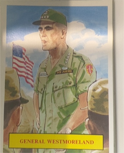 1988 Dart Vietnam Fact Cards #30 General Westmoreland — front