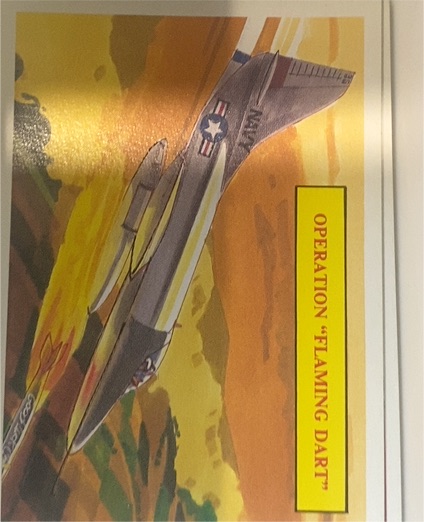 1988 Dart Flipcards Vietnam Facts Series I #27 Operation Flaming Dart — front
