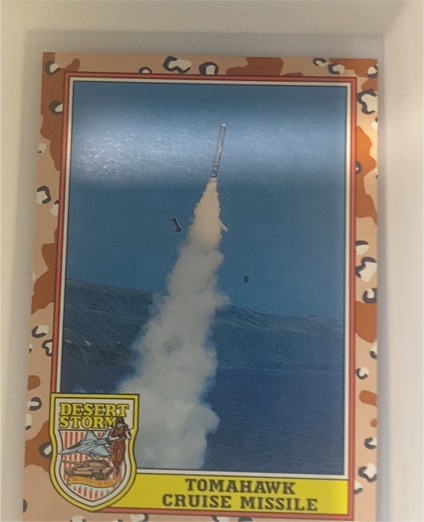 1991 Topps Desert Storm Tomahawk Cruise Missile — front