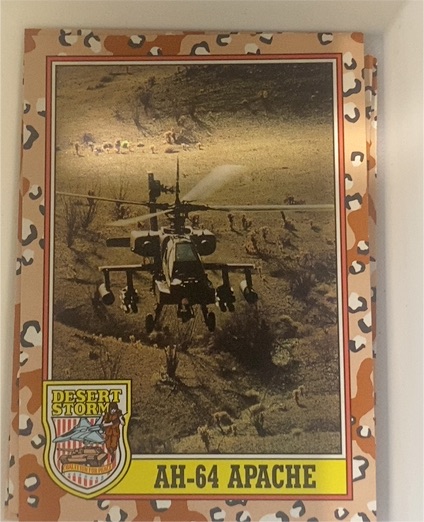 1991 Topps Desert Storm #AH-64 Apache — front