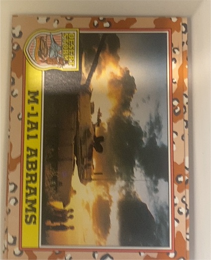 1991 Topps Desert Storm #M-1A1 Abrams — front