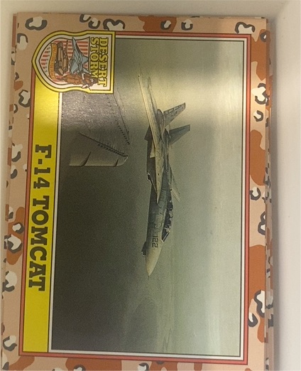 1991 Topps Desert Storm F-14 Tomcat — front