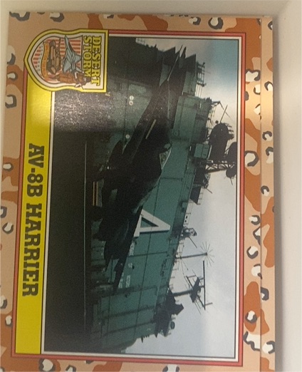 1991 Topps Desert Storm #201 AV-8B Harrier — front