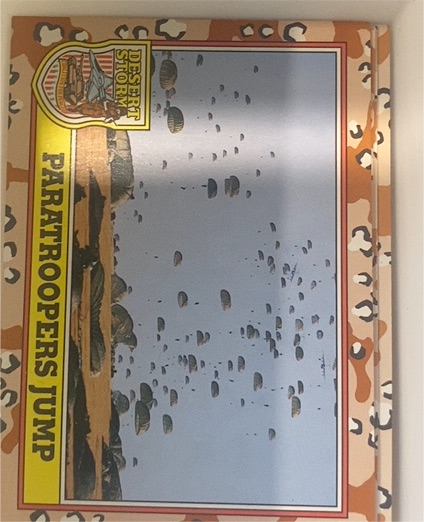 1991 Topps Desert Storm #Paratroopers Jump — front