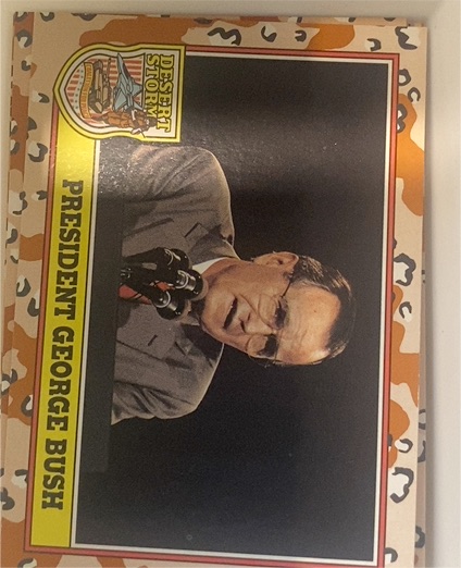 1991 Topps Desert Storm #177 President George Bush — front