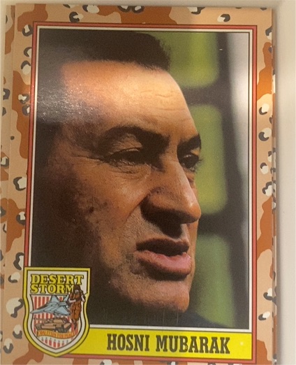 1991 Topps Desert Storm #184 Hosni Mubarak — front
