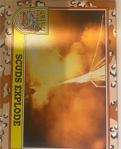 1991 Topps Desert Storm #223 SCUD's Explode — front