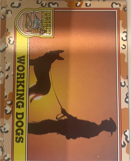 1991 Topps Desert Storm #220 Working Dogs — front
