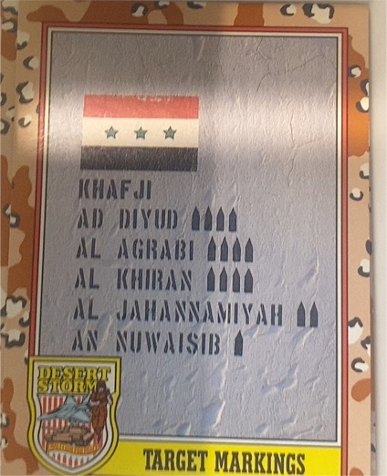 1991 Topps Desert Storm #244 Target Markings — front