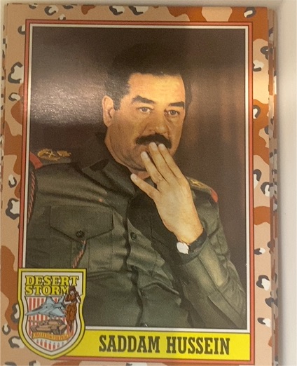 1991 Topps Desert Storm #189 Saddam Hussein — front