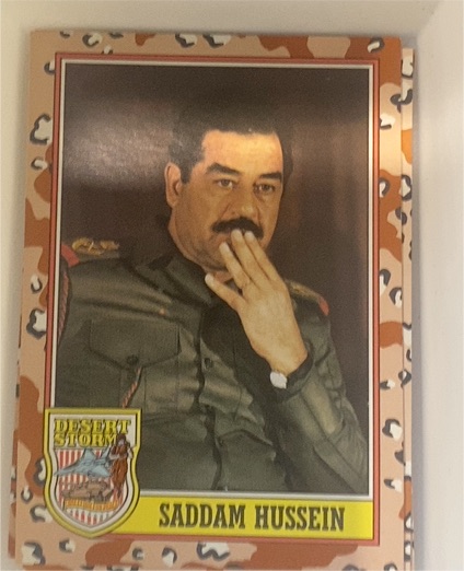 1991 Topps Desert Storm #189 Saddam Hussein — front