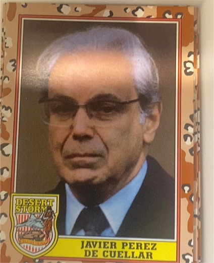 1991 Topps Desert Storm #188 Javier Perez De Cuellar — front