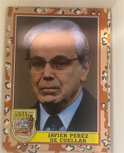 1991 Topps Desert Storm #188 Javier Pérez de Cuéllar — front
