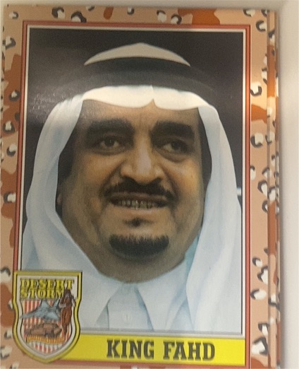 1991 Topps Desert Storm #186 King Fahd — front