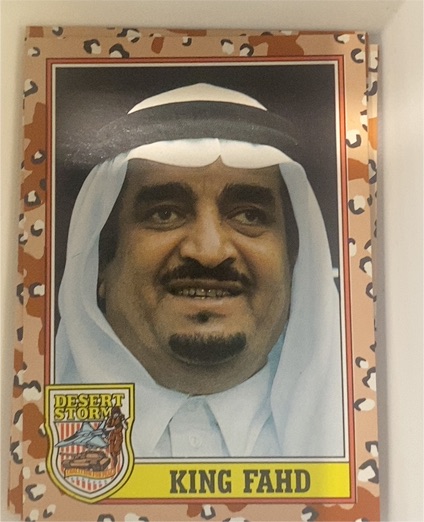 1991 Topps Desert Storm #186 King Fahd — front