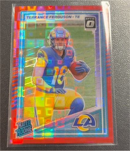 2025 Donruss Optic #323 Terrance Ferguson Rated Rookie Optic Preview Red — front