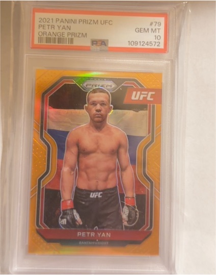 2021 Panini Prizm UFC #79 Petr Yan Orange Prizm — front