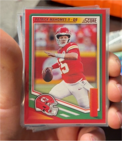 2025 Panini Score #100 Patrick Mahomes II — front