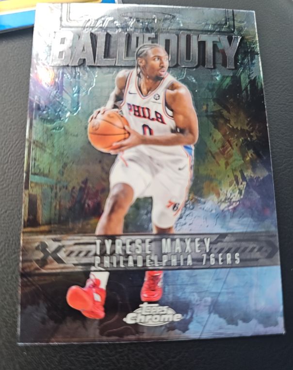 2025-26 Topps Chrome #BD-10 Tyrese Maxey Ball of Duty — front