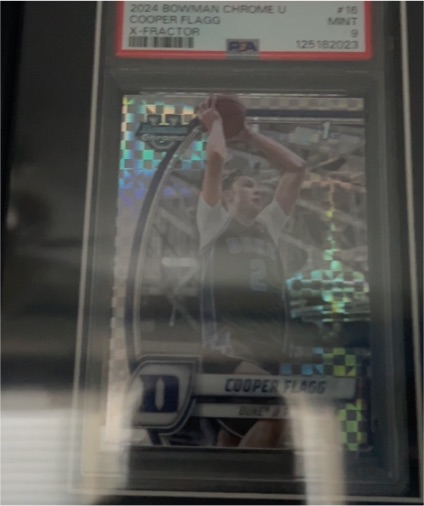 2024 Bowman Chrome University #16 Cooper Flagg X-Fractor — front