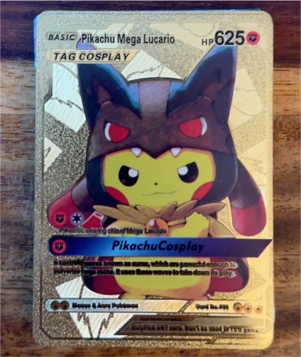 2024 Fan Art Pikachu Mega Lucario #009 — front