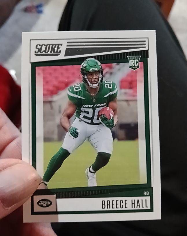 2022 Panini Score #330 Breece Hall Rookie — front