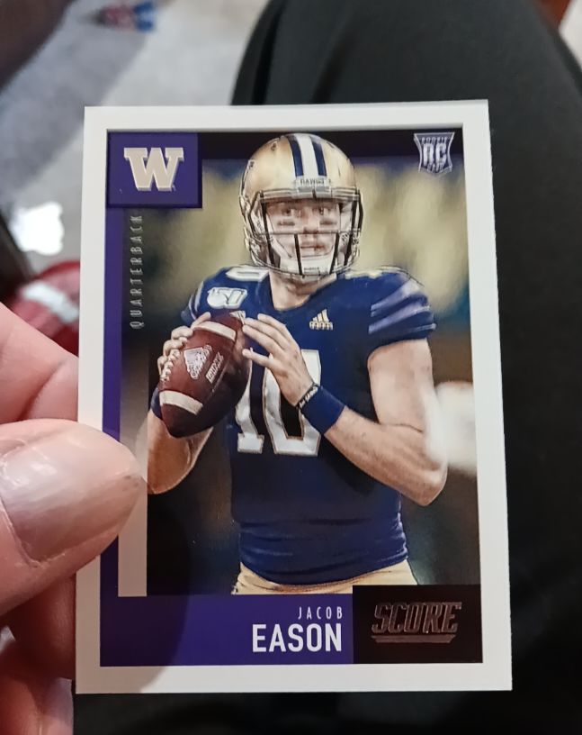 2020 Panini Score #354 Jacob Eason — front