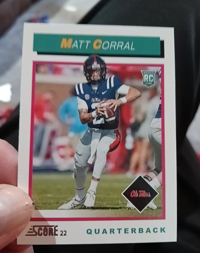 2022 Score 1992 Throwback Rookie #TB2 Matt Corral — front