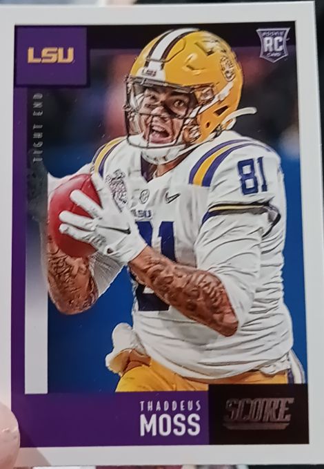 2020 Panini Score #411 Thaddeus Moss Rookie Card — front