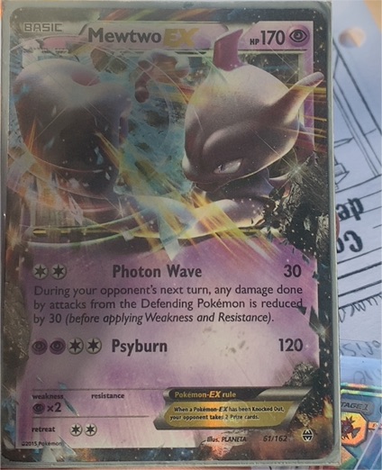2015 Pokémon XY Breakthrough #61 Mewtwo EX — front