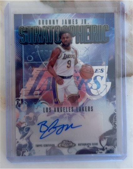 2025-26 Topps Chrome #SM-BJJ Bronny James Jr. Stratospheric Signatures — front