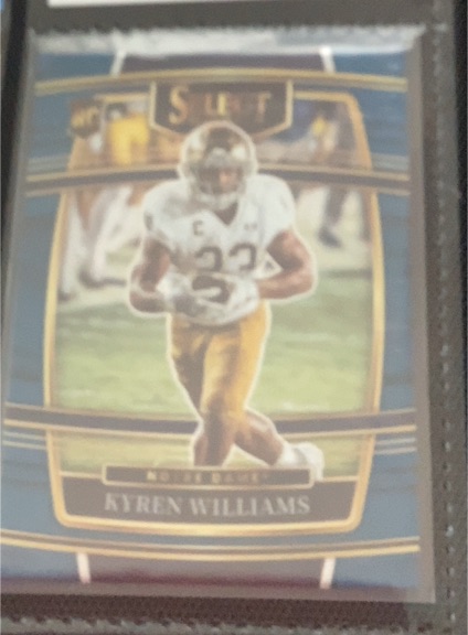 2022 Panini Select Draft Picks #22 Kyren Williams Concourse Blue RC Notre Dame — front