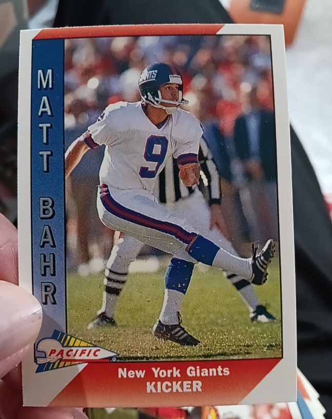 1991 Pacific Football #359 Matt Bahr — front